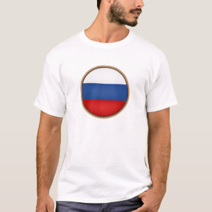 Camiseta Selo de Bandeira da Rússia Legal
