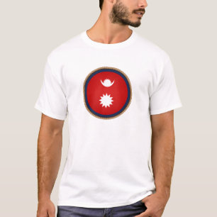 Camiseta Selo de Bandeira do Nepal Legal