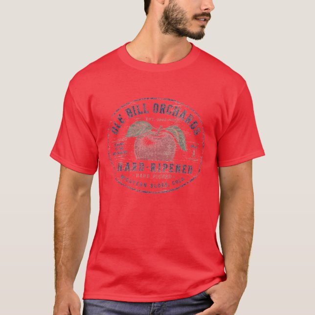 Camiseta Selo de Caixa de Ole Bill Orchards de Envelhecimen (Frente)