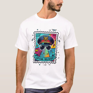 Camiseta Selo de Carteiro de Pop Art