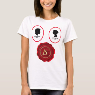 Camiseta selo de cera vermelha de 15