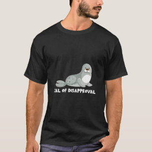 Camiseta Selo De Desaprovação Focos Animais Do Mar