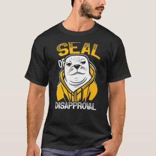 Camiseta Selo De Desaprovação Selo Do Sussurro Marinho B