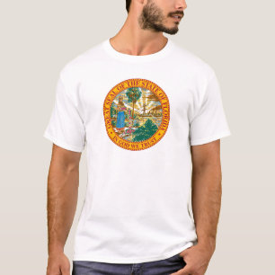 Camiseta Selo de Florida, t-shirt do selo do estado