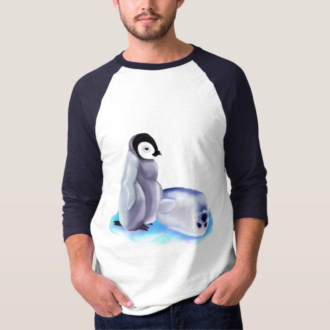 Camiseta Selo de harpa e bebê *Baby Penquin (Frente)