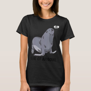 Camiseta Selo De Homologação De Animais Marinhos Aprovando 