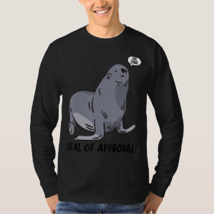 Camiseta Selo De Homologação De Animais Marinhos Aprovando