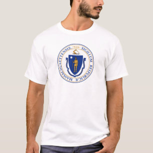 Camiseta Selo de Massachusetts, selo estatal americano T-Sh