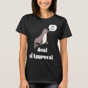 Camiseta Selo Do Animal De Aprovação
