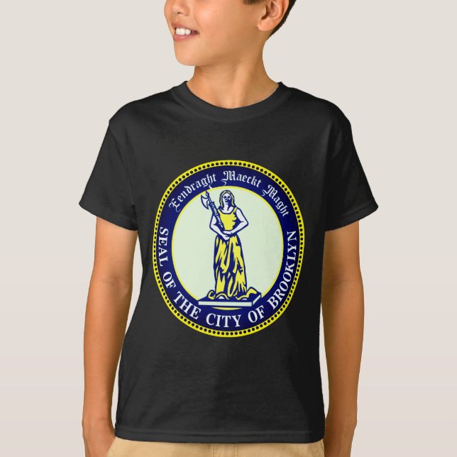 Camiseta Selo do Borough de Brooklyn Nova York _1 (Frente)