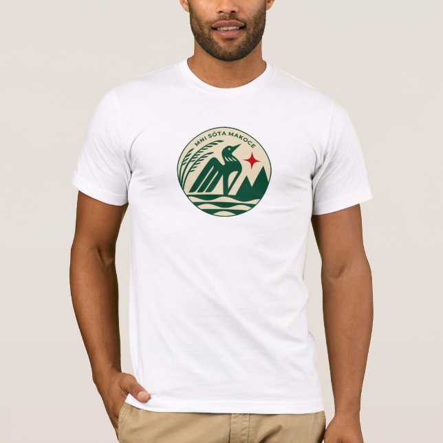 Camiseta Selo do Estado de Minnesota em cores selvagens (Frente)