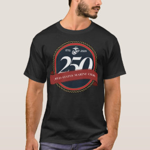 Camiseta Selo dos 250 Anos do Corpo de Fuzileiros Navais do