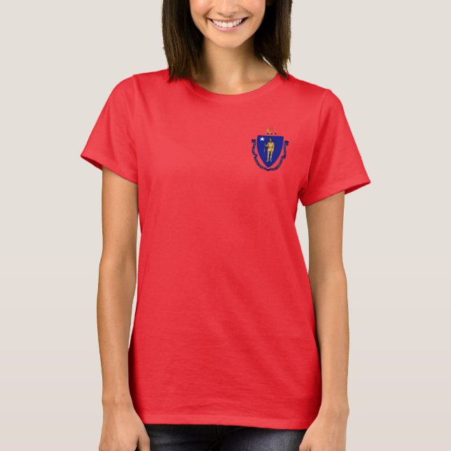 Camiseta Selo Estatal de Massachusetts T-Shirt (Frente)