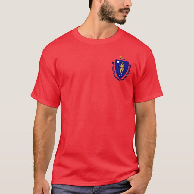 Camiseta Selo Estatal de Massachusetts T-Shirt (Frente)
