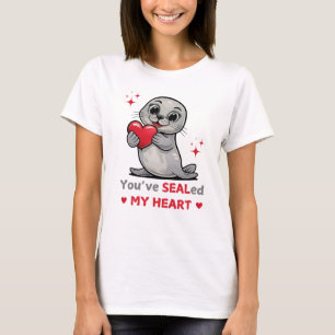 Camiseta Selo Fofo Você selou meu Dia de os namorados cardí