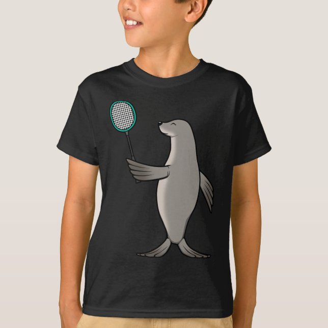 Camiseta Selo Jogando Badminton Hob (Frente)