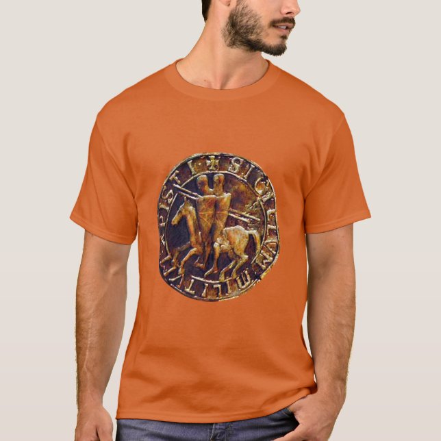 Camiseta Selo Medieval dos Cavaleiros Templários (Frente)