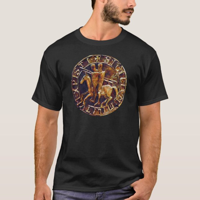 Camiseta Selo Medieval dos Cavaleiros Templários (Frente)