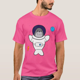 Camiseta Selo No Espaço Astronomia Engraçada Astronauta Sel