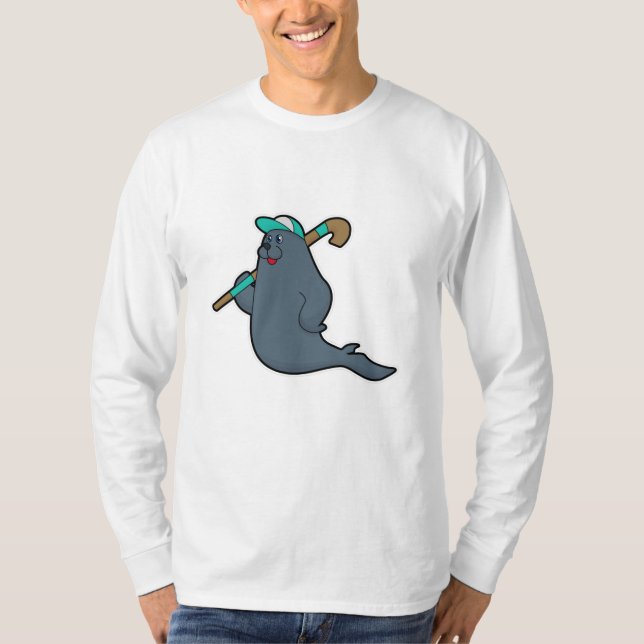 Camiseta Selo no Hockey com palito de Hockey (Frente)