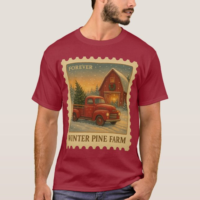 Camiseta Selo Permanente Winter Pine Farm (Frente)