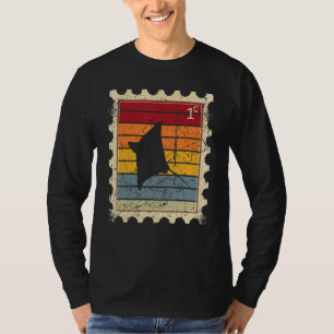 Camiseta Selo Postal Com Um Batoidea Pôr do Sol