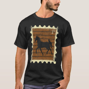 Camiseta Selo Postal Com Um Cavalo