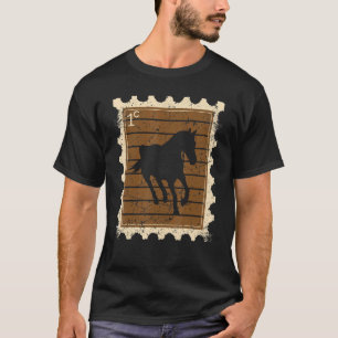 Camiseta Selo Postal Com Um Cavalo 3
