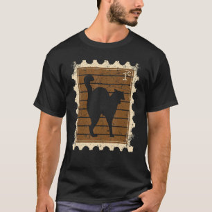 Camiseta Selo Postal Com Um Gato