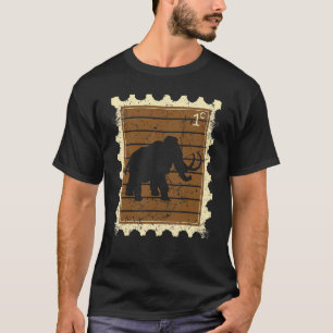 Camiseta Selo Postal Com Um Mamute
