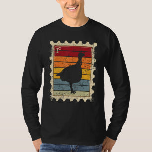 Camiseta Selo Postal Com Um Peru Do Pôr do Sol