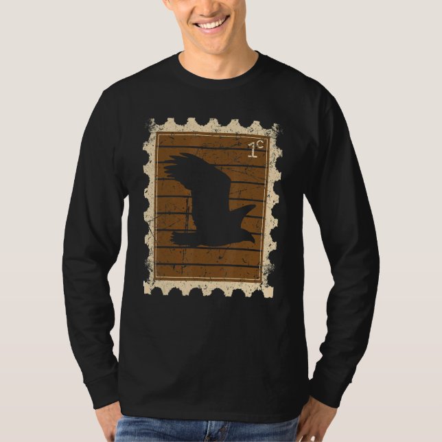 Camiseta Selo Postal Com Uma Águia 1 (Frente)