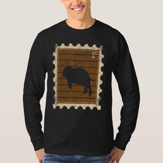 Camiseta Selo Postal Com Uma Foca Bebê (Frente)