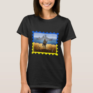 Camiseta Selo Postal Vintage Ucrânia Bandeira Orgulho 6