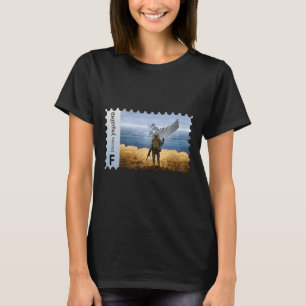 Camiseta Selo Postal Vintage Ucrânia Bandeira Orgulho Dia d