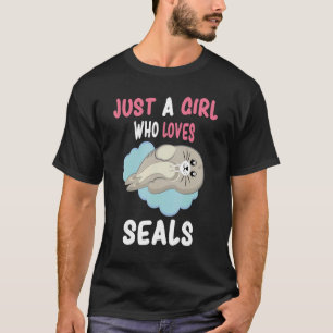 Camiseta Selos Apenas Uma Menina Que Ama Selos