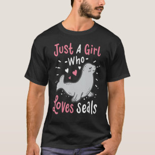 Camiseta Selos Apenas Uma Menina Que Ama Selos