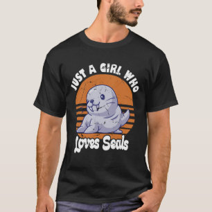 Camiseta Selos Apenas Uma Menina Que Ama Selos