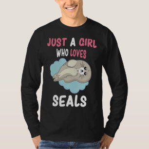 Camiseta Selos Apenas Uma Menina Que Ama Selos