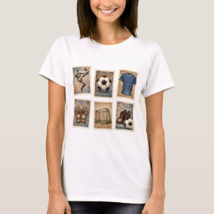 Camiseta Selos de Futebol Antigo Coleção de Futebol