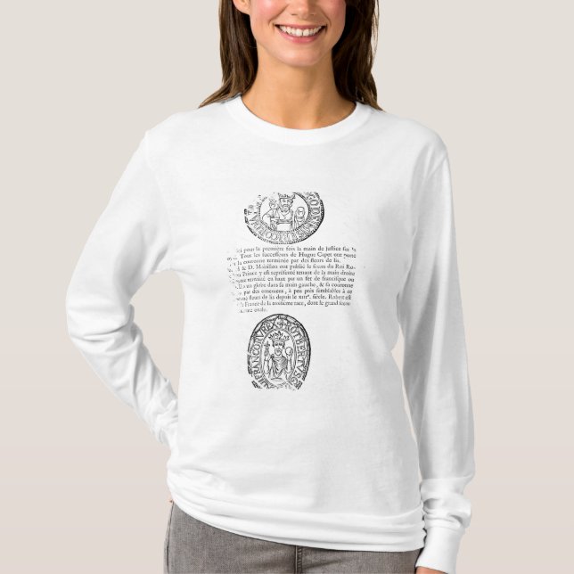 Camiseta Selos de Hugues Capet e de Robert II o falso (Frente)