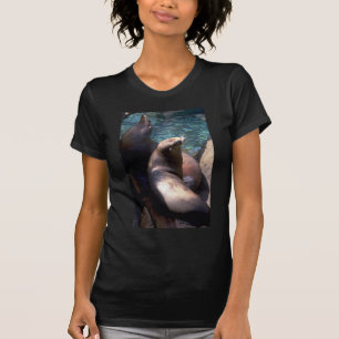Camiseta Selos de porto com cabeças acima