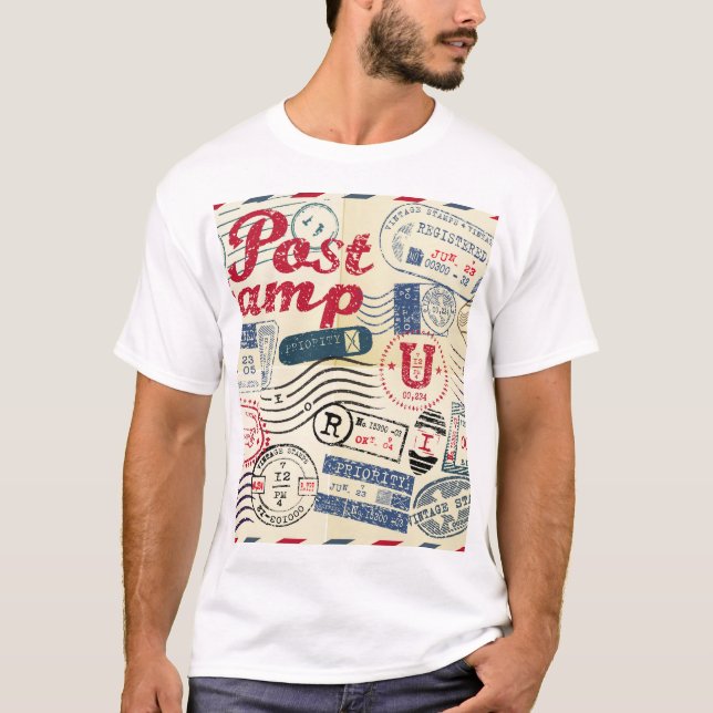 Camiseta Selos de posto retrorreflectores, coleção de vinta (Frente)
