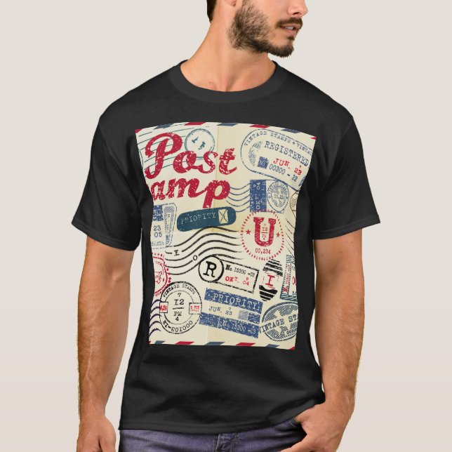 Camiseta Selos de posto retrorreflectores, coleção de vinta (Frente)
