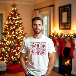 Camiseta Selos Vintage de Natal Silly Goose