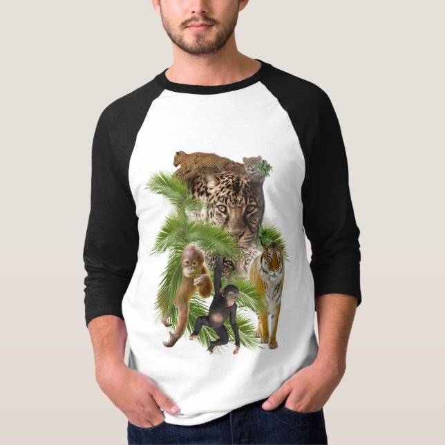 Camiseta Selva Africana alegre (Frente)