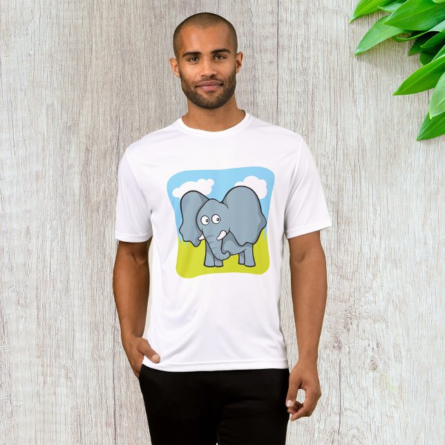 Camiseta Selva de Elefante de Cartoon Bonita (Criador carregado)