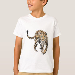Camiseta selva de leopardo-d-água pintada de verde-animal