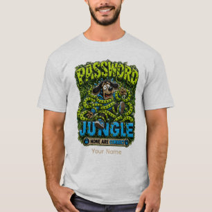 Camiseta Selva de Senhas Personalizada Divertida TI Escritó