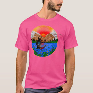Camiseta Selvagem Com Pesca do Pé-Grande